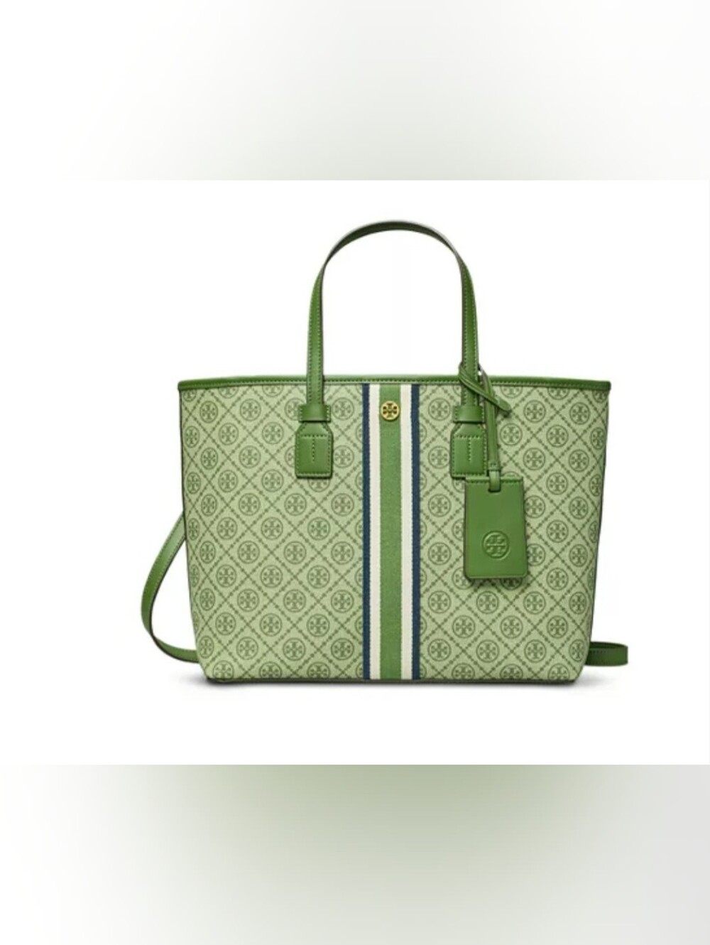 Tory Burch T Monogram Coated Canvas Small Tote 81963 Argula